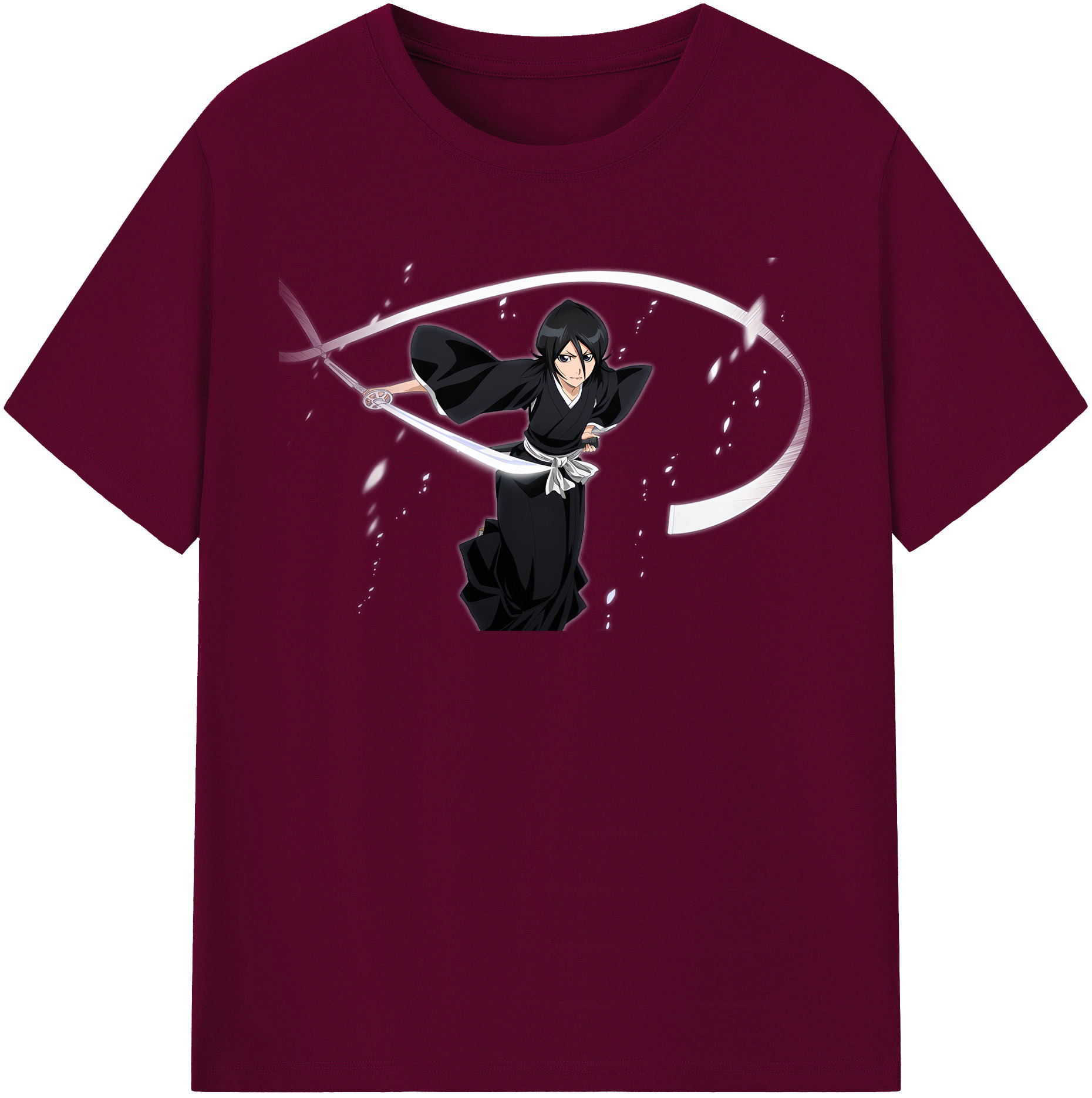（画像用） ブリーチ 朽木ルキア BLEACH Kuchiki Rukia レディースカジュアルプリントTシャツ（綿100％）
